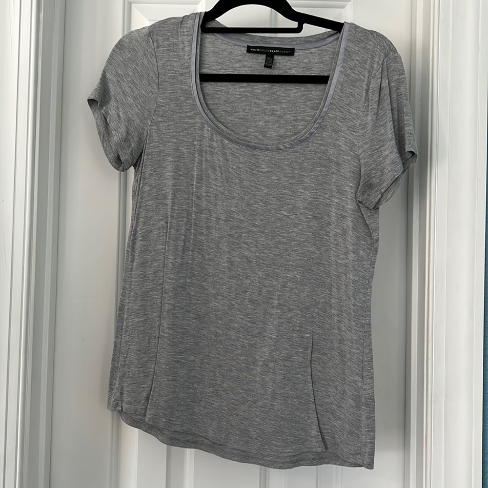 White House Black Market Gray tshirt